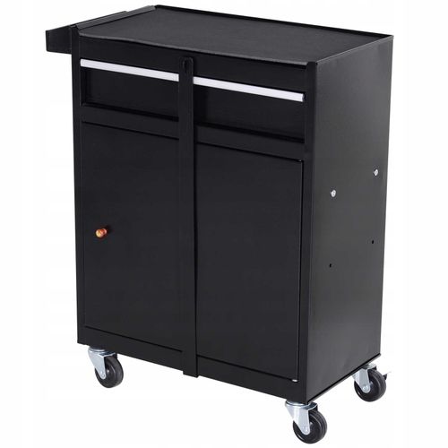 wózek narzędziowy 5 szuflad 52,5 x 28 x 104,5 cm - czarny na Arena.pl