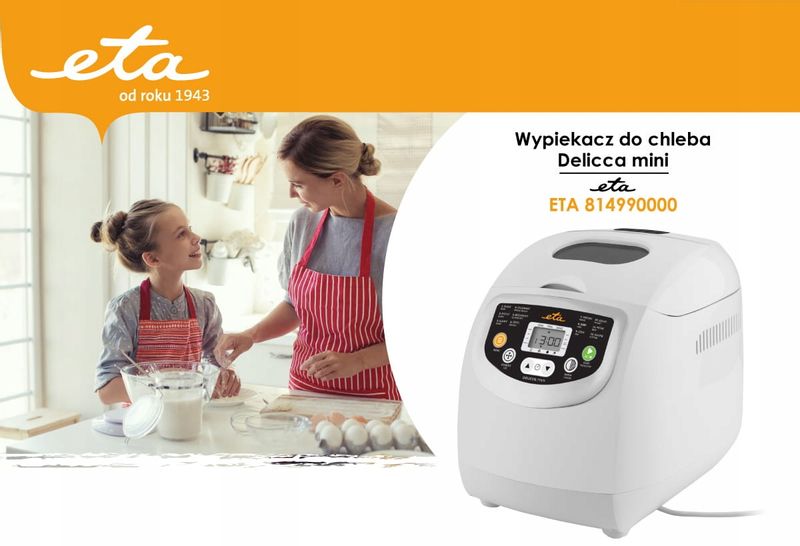 Wypiekacz do chleba automat do pieczenia Eta Delicca mini 1kg 600W programy zdjęcie 3