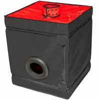 secret dome kink club kabina czarno-czerwona 60x60x70 cm led