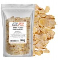 IMBIR KANDYZOWANY PŁATKI 1kg Do herbaty w płatkach wysoka jakość Kol-Pol