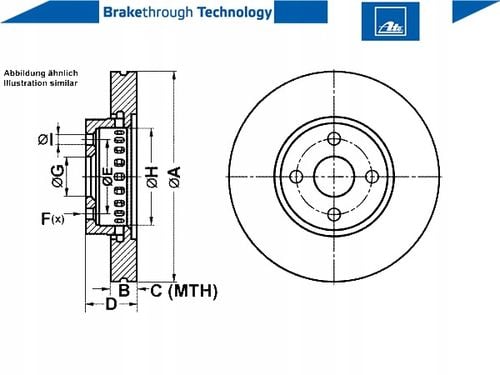 TARCZA HAM PRZOD 275X25 V ATE na Arena.pl