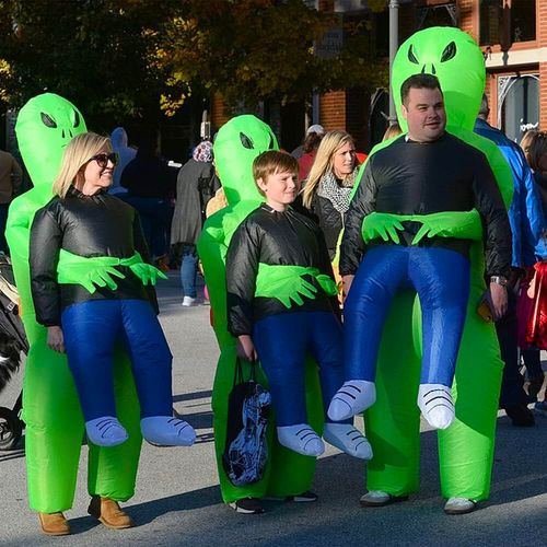 Kostium alien UFO kosmita dmuchany przebranie strój Halloween samopompujący na Arena.pl