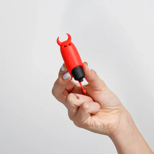 crushious o-pet devil wibrujący mini masażer 10 trybow czerwony 9,2 cm na Arena.pl