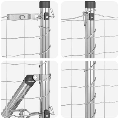 Ogrodzenie z słupkami Srebrny 0.6 x 25 m Stal na Arena.pl