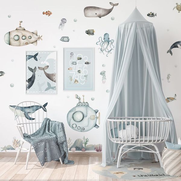 Naklejki Zestaw Wieloryby DK444 L zdjęcie 2