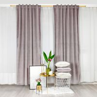 Welurowa zasłona Werona w kolorze brudnego różu 140x260