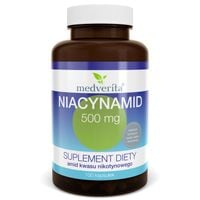 NIACYNAMID 500 mg Niacyna Witamina B3 - 100 kaps.