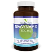 NIACYNAMID 500 mg Niacyna Witamina B3 - 100 kaps.