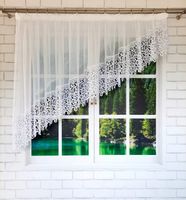 Firana gotowa 300x160,skos lewy,woal,gipiura 30cm