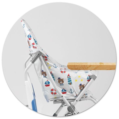 Krzesełko do karmienia Eldo biało-niebieski na Arena.pl