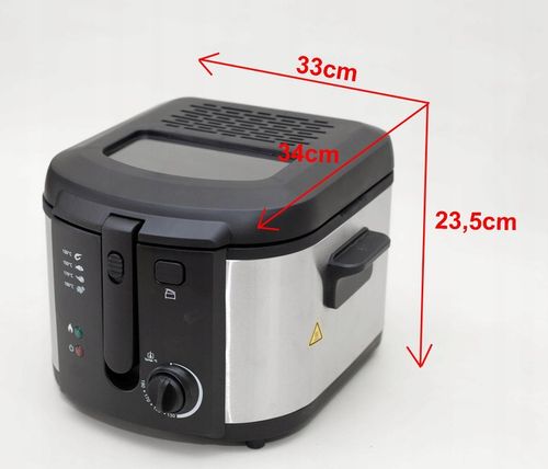 Frytkownica olejowa 1900W – frytownica | duża pojemność łatwe na Arena.pl