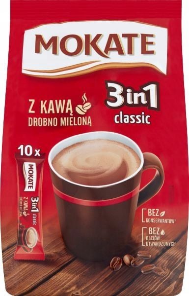 Napój Kawowy 3w1 Classic Mokate Mix Kawowy Instant 10 saszetek zdjęcie 5