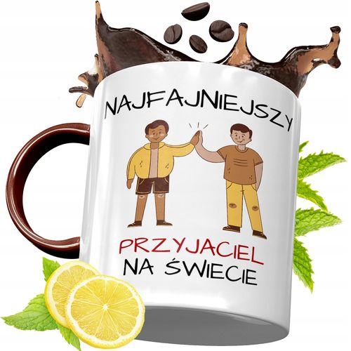 Kubek Bordowy Dla Przyjaciela Na Urodziny Prezent Z Nadrukiem Ze Zdjęciem na Arena.pl