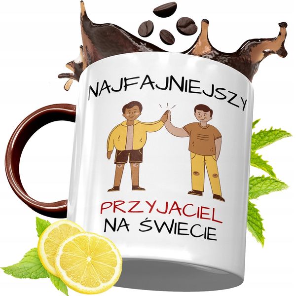 Kubek Bordowy Dla Przyjaciela Na Urodziny Prezent Z Nadrukiem Ze Zdjęciem zdjęcie 1