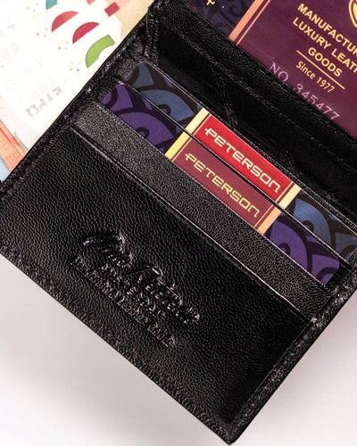 mały, skórzany portfel damski bez zapięcia - peterson na Arena.pl