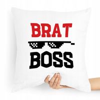 Poduszka Prezent Dla Brata Brat Boss Z Nadrukiem Ze Zdjęciem