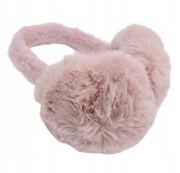 Duże miękkie futrzane nauszniki rozmiar uniwersalny różowy