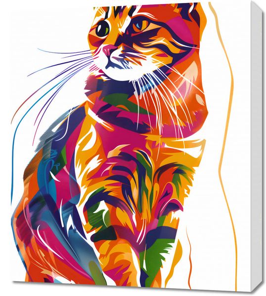 Obraz 60x70cm Nasycony Kot zdjęcie 1