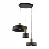 LAMPA WISZĄCA TK LIGHTING ALVARO 5729 CZARNY / ZŁOTY