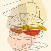 Plakat 60x60cm Cieniutki Burger