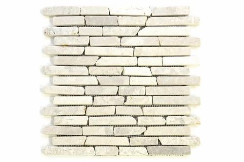 Mozaika marmurowa Garth na siatce kremowa 1 m2 na Arena.pl