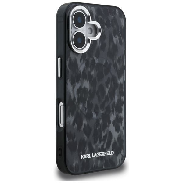 etui karl lagerfeld iml leopard pattern  magsafe do iphone 16 czarny zdjęcie 4