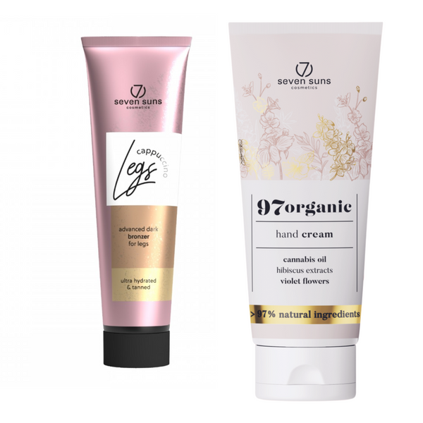 7suns Cappuccino Legs Przyspieszacz-Bronzer Do Nóg + Krem Do Rąk 75ml Grati zdjęcie 1