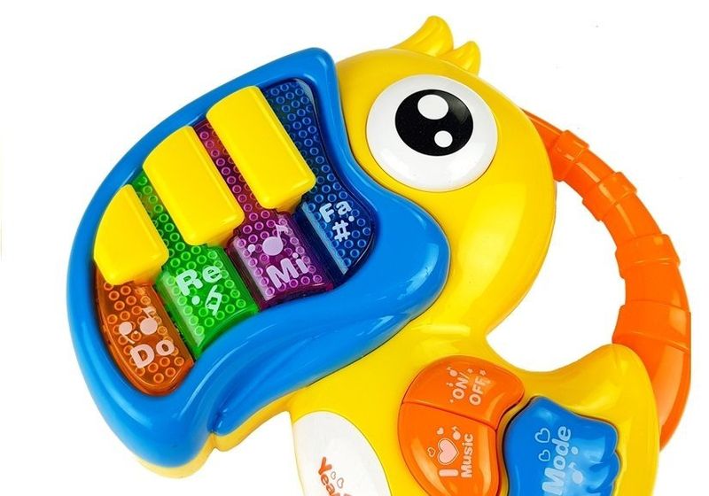 Pianinko Organki Do Re Mi Papuga Żółte zdjęcie 3