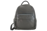 Plecak skórzany damski CASUAL - Szary ciemny