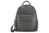 Plecak skórzany damski CASUAL - Szary ciemny