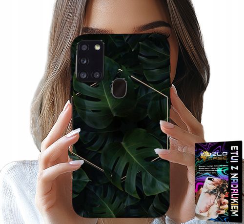 ETUI DO SAMSUNG GALAXY A21s - ELEGANCKIE LIŚCIE MODNE WZORY NA CASE na Arena.pl