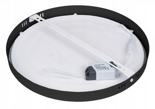 Plafon okrągły Interlook 28 x 2,7 cm czarny na Arena.pl