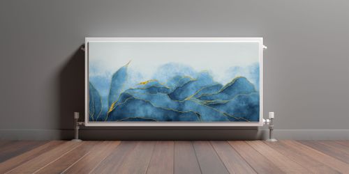 Mata MAGNETYCZNA Grzejnika Abstrakcyjne Liście Line-art 80cm x 60cm na Arena.pl