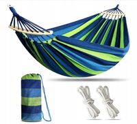 HAMAK OGRODOWY XXL 260x150 2-osobowy Z DRĄŻKIEM HUŚTAWKA TURYSTYCZNY FOTEL