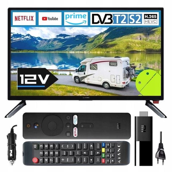 Telewizor SMART Android HD 19 cali WiFi BT DVBT2 S2 VGA HDMI USB 230V 12V zdjęcie 1