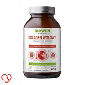 Biowen Kolagen Wołowy typu I II III Skóra Stawy Kości Proszek 225 g