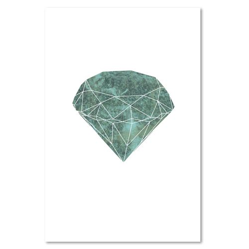 Deco Panel, Zielony diament 40x60 na Arena.pl