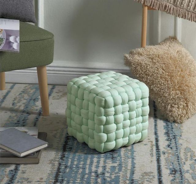 Pufa RUBIK jasnozielona zdjęcie 1