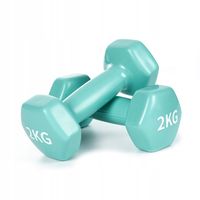 Hantle winylowe do ćwiczeń zestaw ciężarki hantelki 2x2kg treningowe 4KG