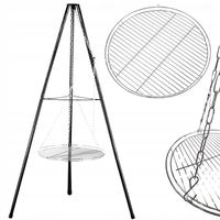 TRÓJNÓG Z RUSZTEM GRILL OGRODOWY DO PALENISK 60cm ROMA MILANO 150cm OGNISKA