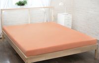 Prześcieradło frotte z gumką 140x200 ciemny łososiowy GRUBE