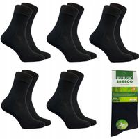 5 PAR CZARNE BAMBUSOWE SKARPETY MĘSKIE GARNITUROWE PREMIUM JAKOŚĆ WIZYTOWE