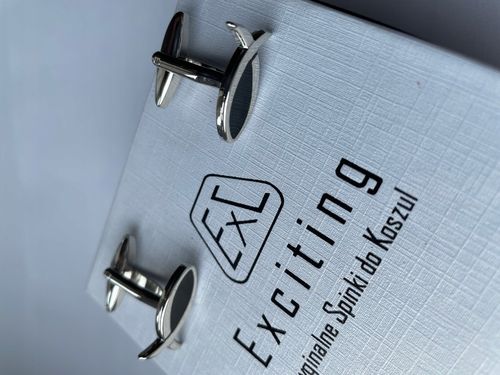 Męskie srebrne spinki do mankietów EXC Symbol Ryby Znak Ryby na Arena.pl