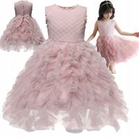 sukienka WIZYTOWA TUTU NA WESELE ŚLUB KOMUNIA KORONKA BAL 104