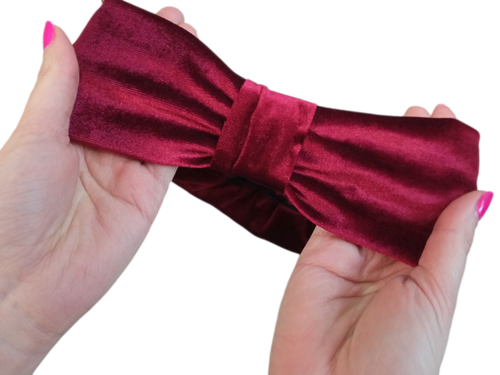 Opaska welurowa bordo na Arena.pl