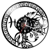 Zegar ścienny z płyty winylowej Ryby 1798.14