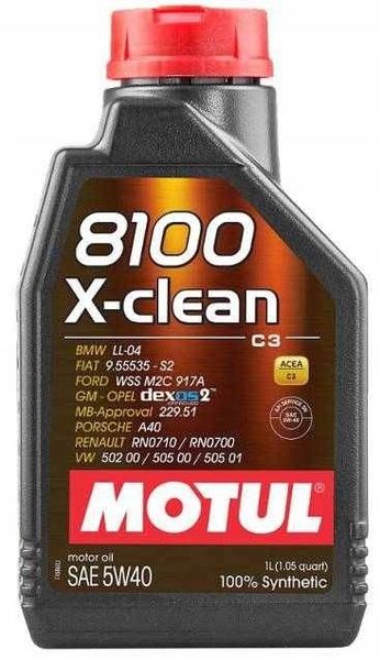 Olej MOTUL 5W40 1L 8100 X-CLEAN C3 zdjęcie 1
