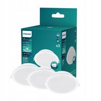 3x Panel LED Oprawa Podtynkowa Wpuszczana MESON 5.5W 4000K Okrągła