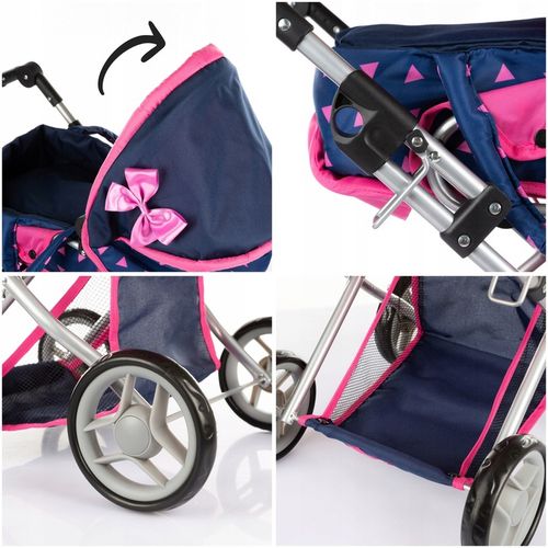 WÓZEK DLA LALEK GŁĘBOKI SPACERÓWKA GONDOLA KINDERPLAY + ŁÓŻECZKO DLA LALKI na Arena.pl