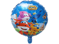 Balon foliowy "Super Wings", niebieski , 45 cm (18 cali) [balon na hel]
